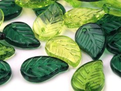 Kunststoffperlen Blätter Mix - 50 gr. Perlen,Einfädelmaterial