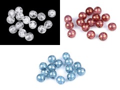    Crackle Glasperlen 8 mm - 10 gr. Perlen,Einfädelmaterial