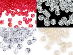    Crackle Perlen - 50 St./Packung Perlen,Einfädelmaterial