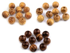 Holzperlen rund Wurzelholz - 10 St./Packung Perlen,Einfädelmaterial
