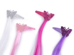 Haarspangen mit Haarsträhnen - 4 St./Packung Kostüme