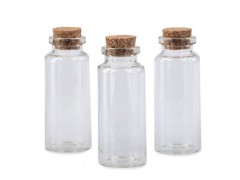 Glasflaschen mit Korken 30x70 mm - 12 St./Packung 